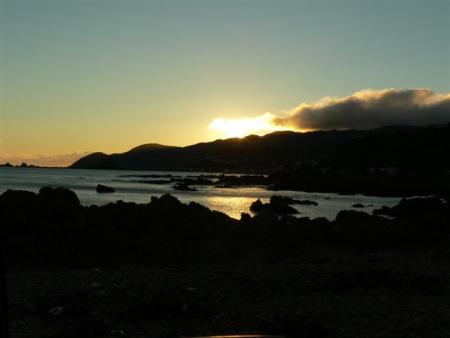 sunset in welli