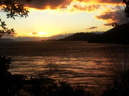 coucher de soleil sur le pass
