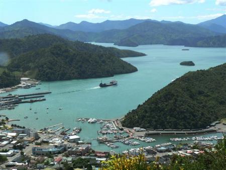 picton vue de haut, port et marina